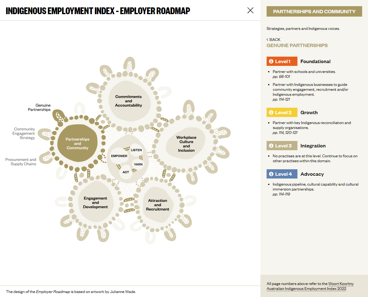 Indigenous Employment Index Employer Roadmap screenshot