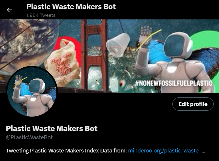 Twitter bot screenshot of account