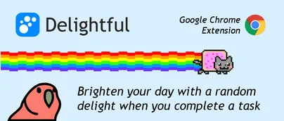 a promo image for delightful showing supported software and a couple of delights